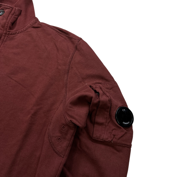 CP Company Burgundy Lens Viewer Pullover - Large