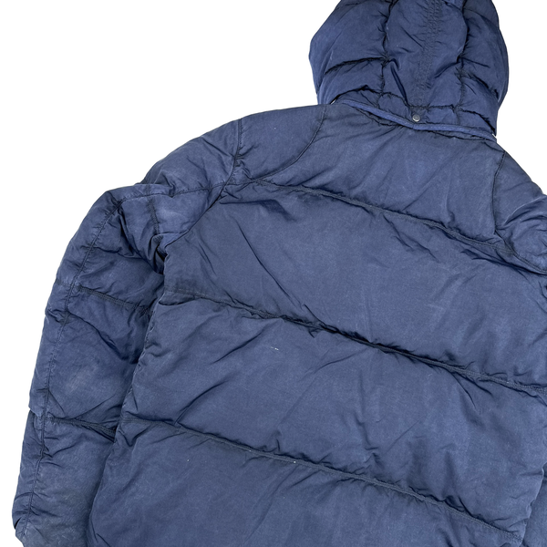 CP Company Blue Down Filled Frosted Nylon Puffer Jacket - Large