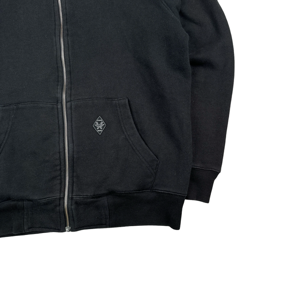 Stussy X Neighborhood Cotton Zipped Spellout Hoodie - Medium