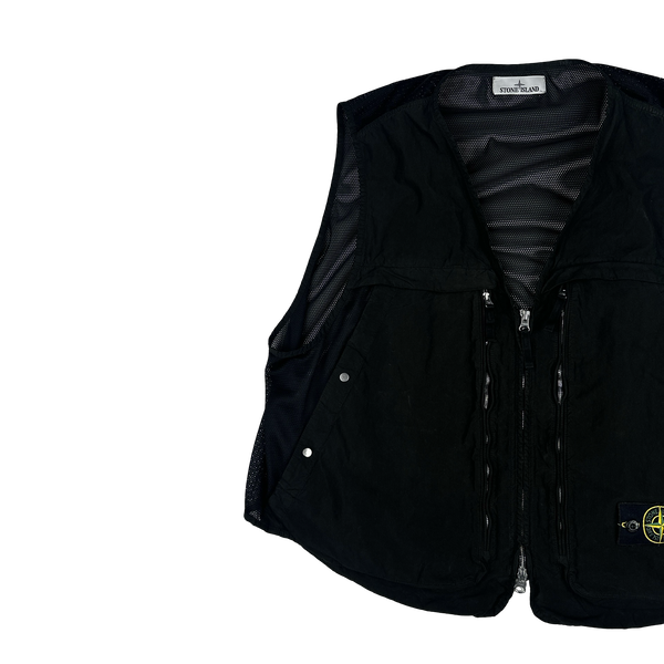 Stone Island 2024 Black David Light-TC Poly Net Gilet - XXL