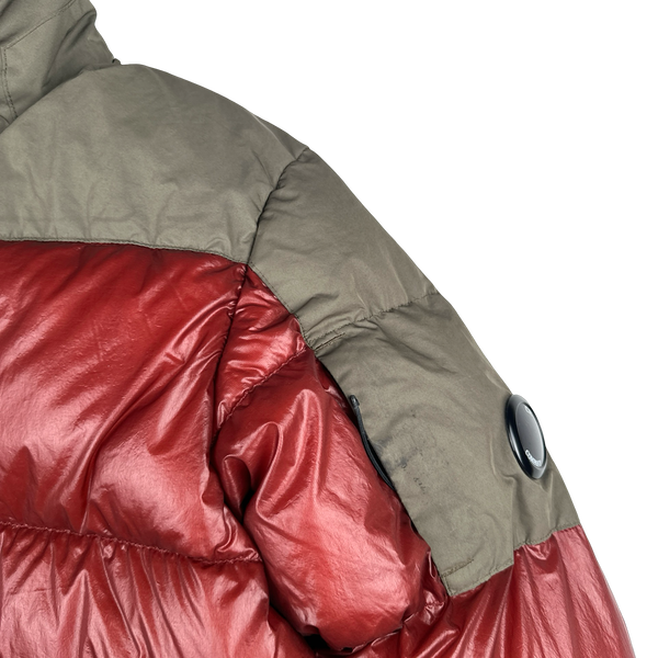 CP Company Red DD Shell Lense Viewer Puffer Jacket - Medium