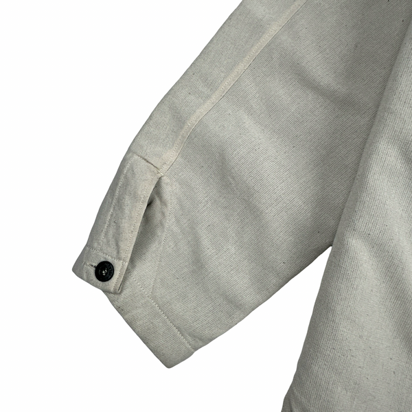 Stone Island 2003 Cream Heavyweight Lined Cotton Chore Jacket - XXL