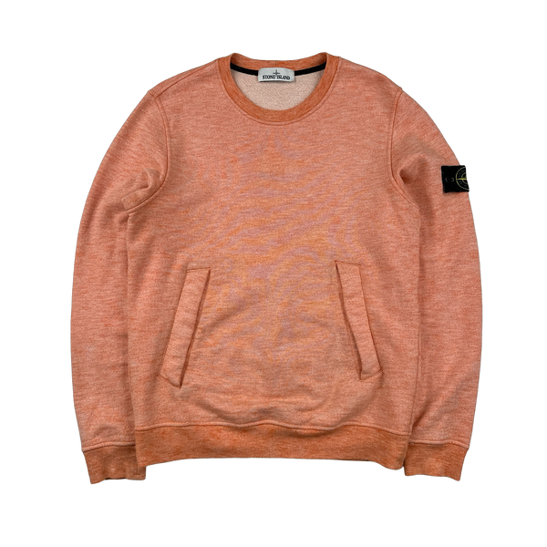 Stone Island Peach Marl Crewneck Sweatshirt - Small