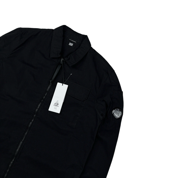 CP Company Black Zipped Lens Viewer Overshirt - Medium