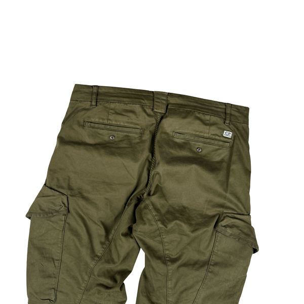 CP Company Khaki Stretch Ergonomic Fit Cargo Trousers - Small