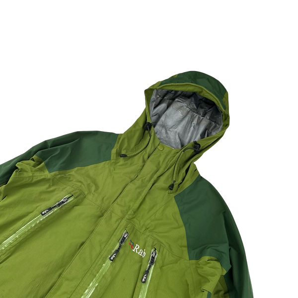 RAB Extreme Moss Green Event Zipped Waterproof Rain Jacket - Medium