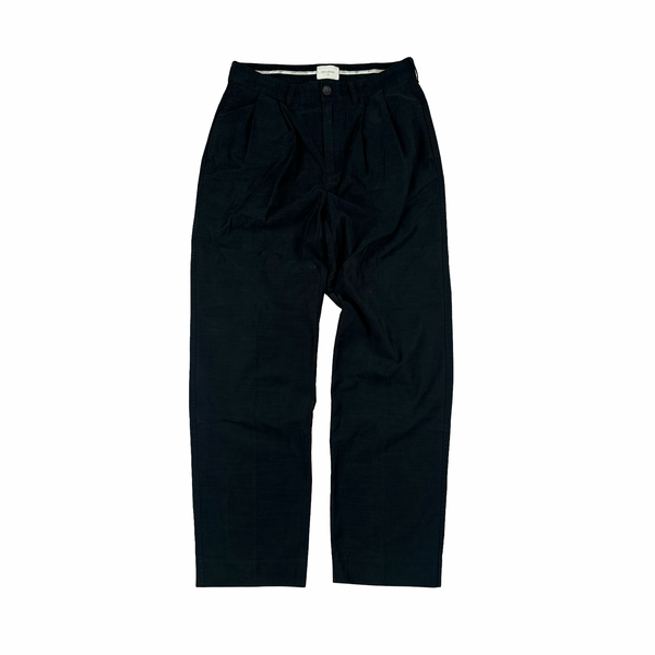 Aimi Leon Dore Black Pleated Cotton Trousers - 30"