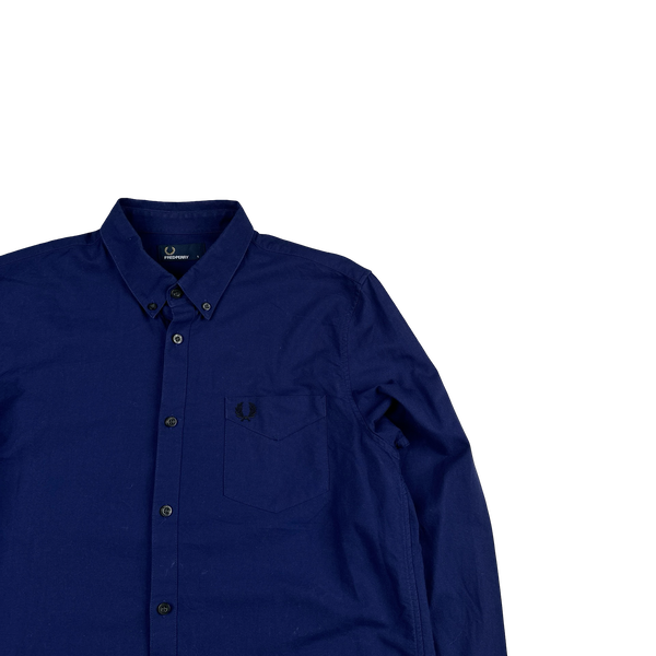 Fred Perry Blue Buttoned Shirt - Large