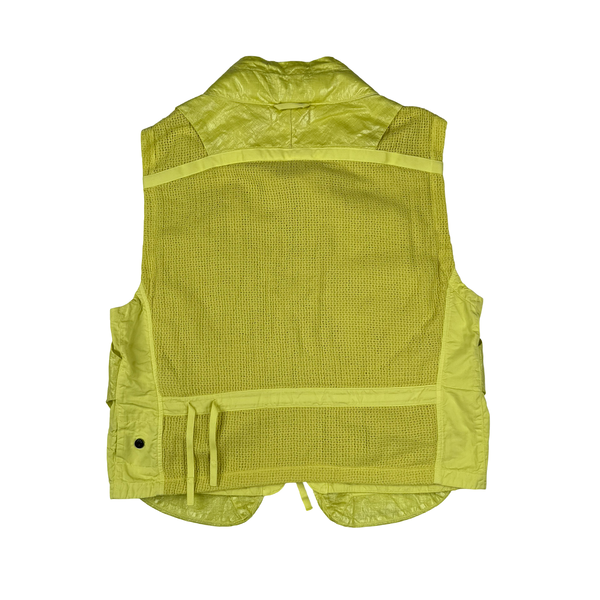 Stone Island 2022 Yellow Shadow Project Glass Linen Utility Vest - Large