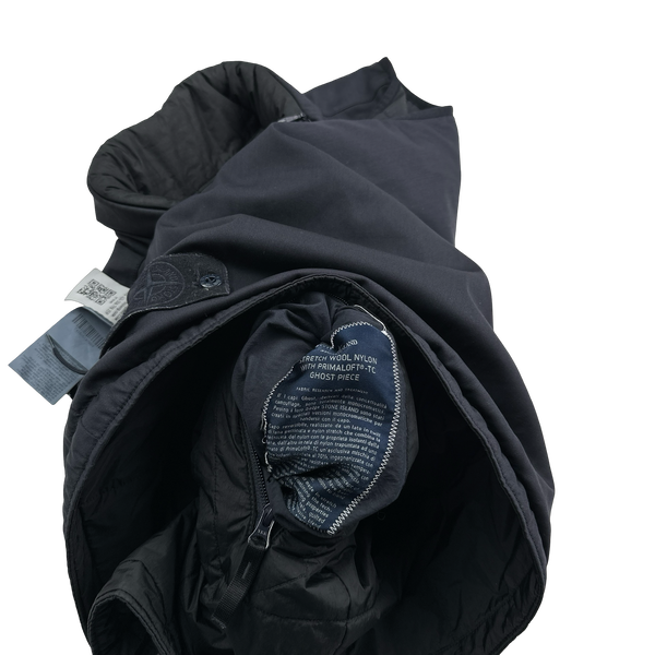 Stone Island 2019 Navy Reversible Stretch Wool Nylon Primaloft Ghost Piece Gilet - Medium