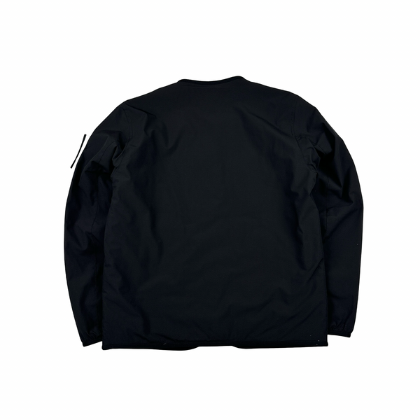 Stone Island 2023 Black Soft Shell R eDye Technology Primaloft Lined V Collar Jacket - Small