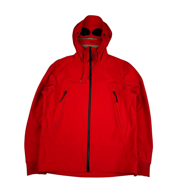 CP Company Red Soft Shell Goggle Jacket - XL