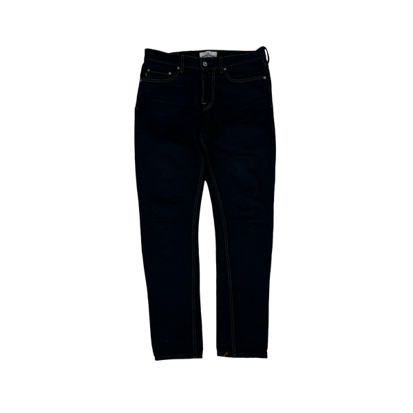 Stone Island 2015 RE-T Dark Blue Contrast Stitch Denim Jeans - 30"