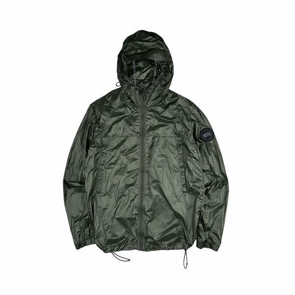 Canada Goose Dark Sage Lightweight Packable Nylon Hooded Jacket - Large