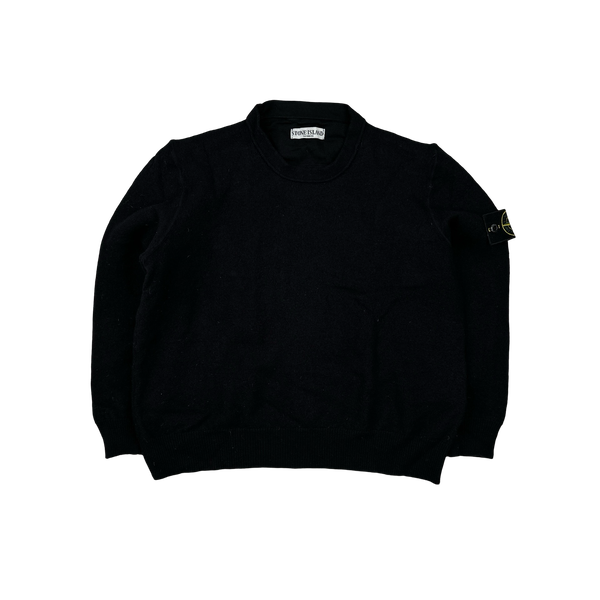 Stone Island 2009 Black Wool Jumper - XS
