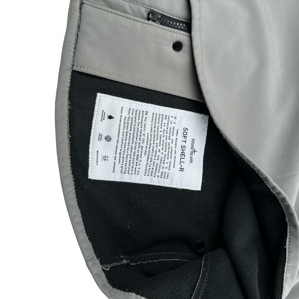 Stone Island 2012 Grey Fleece Lined Soft Shell Jacket - Large