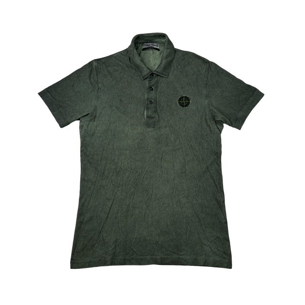 Stone Island Green Patch Dust Cover Polo Shirt - Small