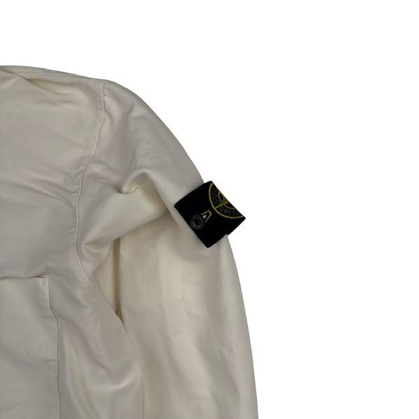 Stone Island Vintage 2004 White Quarter Zip Pullover - Medium