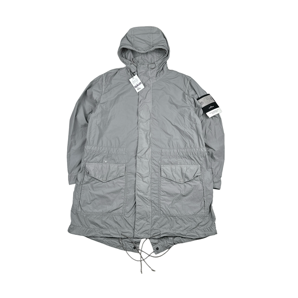 Stone Island 2025 Nylon Smerigliato Grey Ghost Piece Jacket - XL