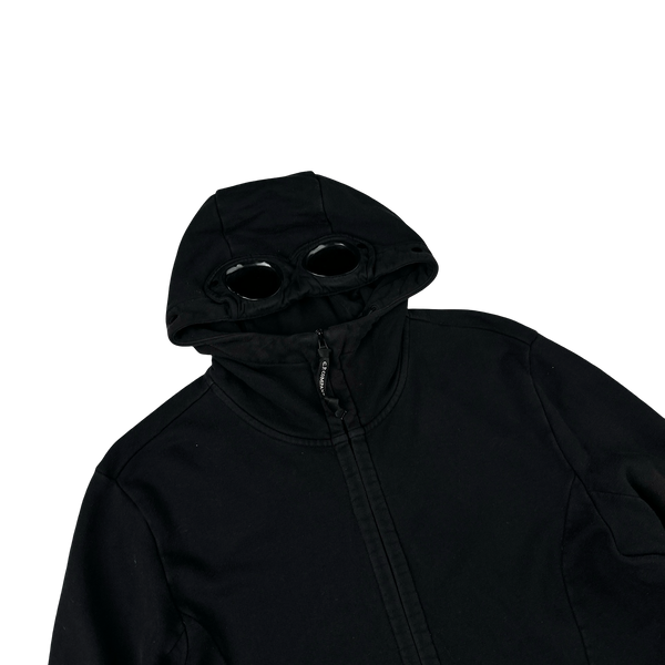 CP Company Black Spellout Pullover Goggle Hoodie - XL