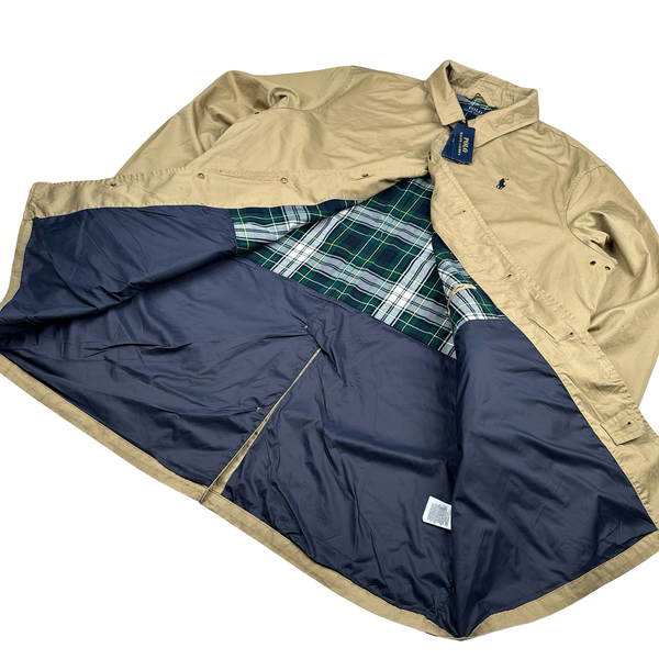 Ralph Lauren City Walking Beige Cotton Long Jacket - XXL