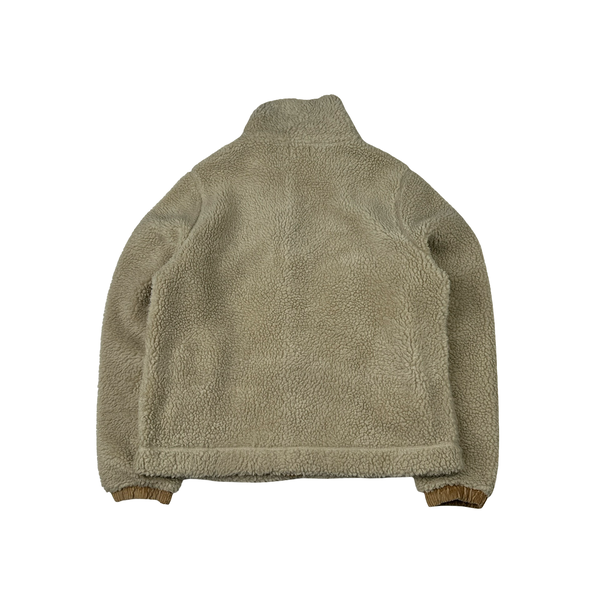 Ralph Lauren Beige Teddy Fleece Zipped Jumper - Medium
