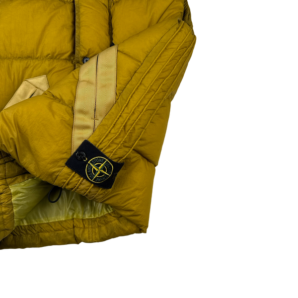 Stone Island 2010 Yellow Opaque Nylon Tela Down Gilet - Small