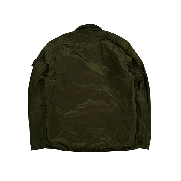 Stone Island 2017 Green Nylon Metal Shimmer Overshirt - Medium