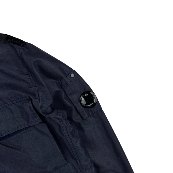 CP Company 50 Fili Tr-P Navy Buttoned Kan D Panel Shirt - Medium