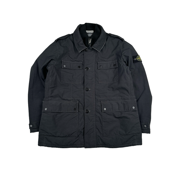 Stone Island Navy Reps Nylon R Military Jacket - 3XL