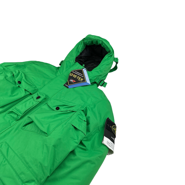 Stone Island 2021 Green Ripstop Gore-Tex Product Technology Down Parka Jacket - Large