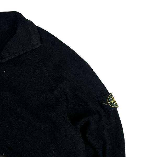 Stone Island 2004 Black Cotton Vintage Pullover Jumper - XL