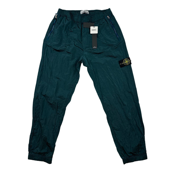 Stone Island 2023 Turquoise Nylon Metal Econyl Trousers - Medium