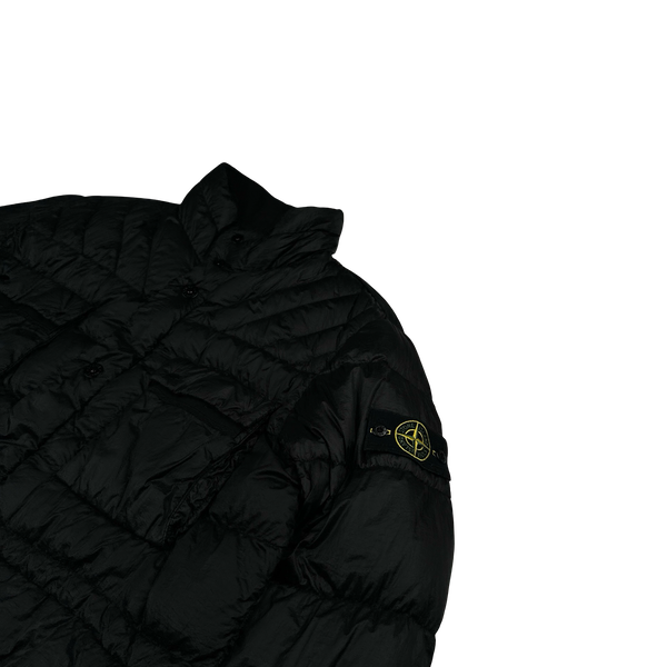 Stone Island Black Garment Dyed Down Puffer Jacket - 3XL