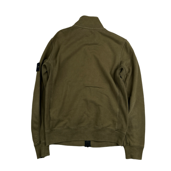 Stone Island 2016 Khaki Zipped High Neck Jumper - Medium