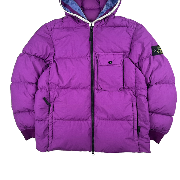 Stone Island Fuchia Purple Naslan Light Watro Down TC Puffer - XL