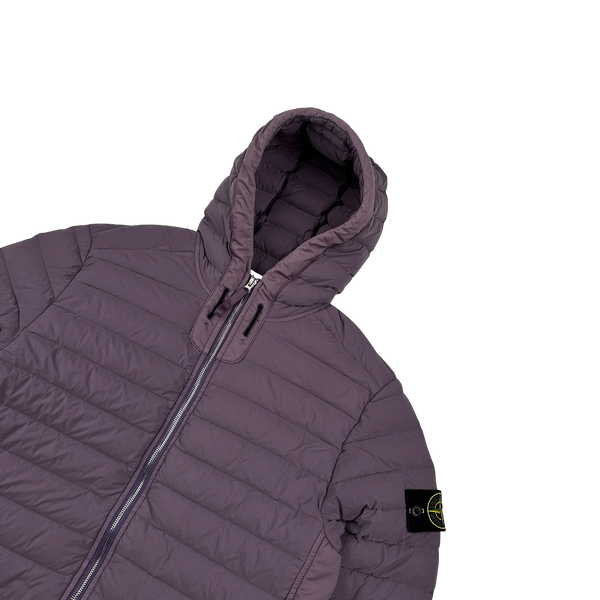 Stone Island 2020 Plum Loom Down Woven Puffer Jacket -  Large