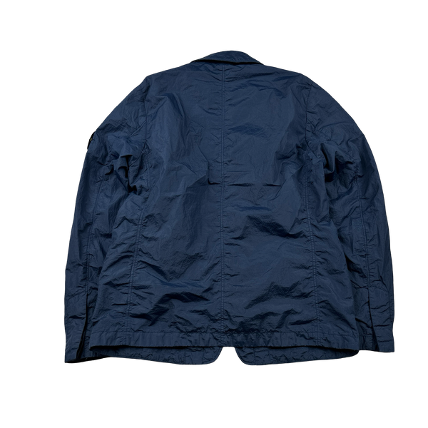 Stone Island 2019 Blue SI PA/PL Seersucker-TC Blazer Trousers Suit - Medium