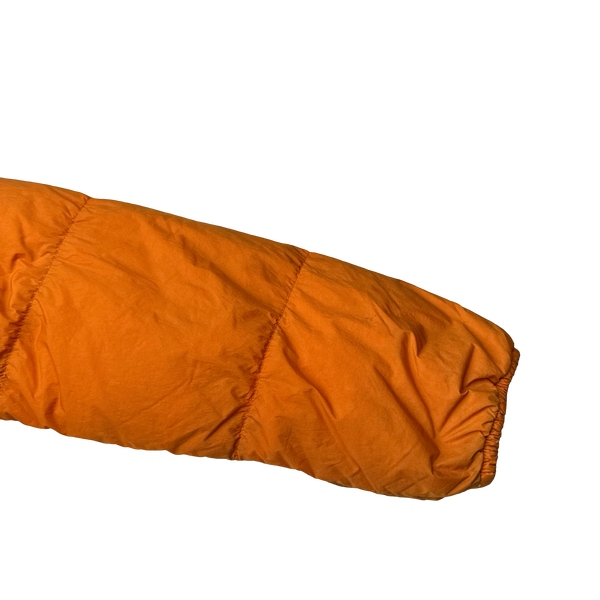 Stone Island 2019 Orange Down Garment Dyed Crinkle Reps Puffer Jacket - Medium