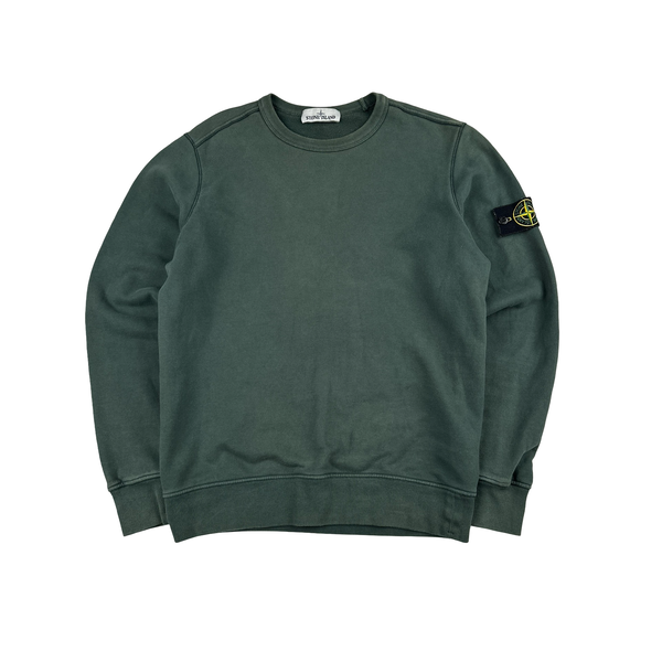 Stone Island 2019 Green Cotton Crewneck - Small
