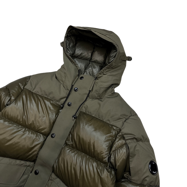 CP Company D D Shell Khaki Puffer Jacket - Small