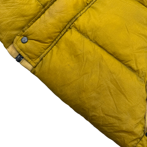 Stone Island 2010 Yellow Opaque Nylon Tela Down Gilet - XL