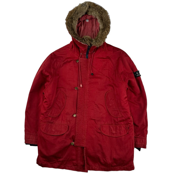 90s CP COMPANY レッド フード付きジャケット 92AW C.P Company Field Jacket [Dead Stock] - Fresh Service