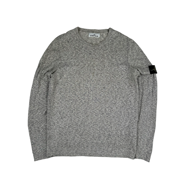 Stone Island 2019 Grey Marl Cotton Knit - Large – Mat's Island