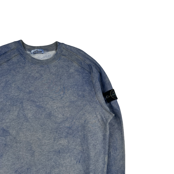 Stone Island 2020 Blue Dust Treatment Cotton Sweatshirt - XL