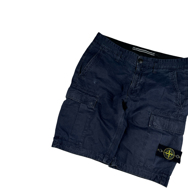 Stone Island 2018 Navy Cargo Shorts - 31"