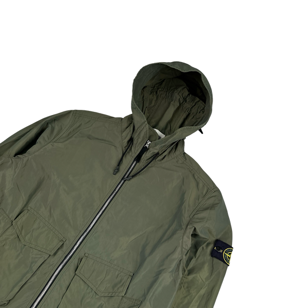 Stone Island 2021 Khaki Micro Reps Parka Jacket - Large