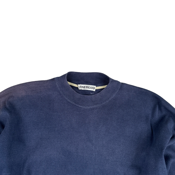 Stone Island 1987 Navy Cotton Spellout Vintage Pullover - XL