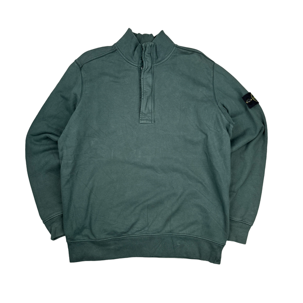 Stone Island 2019 Green Quarter Zipped Cotton - XXL