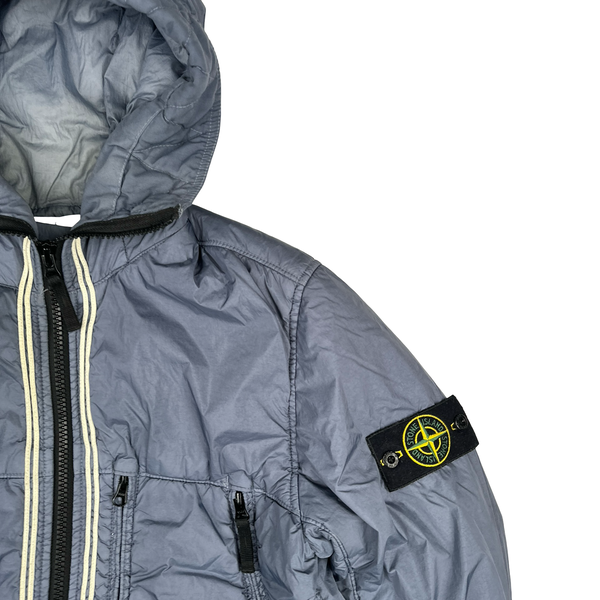Stone Island 2019 Blue Crinkle Reps NY Jacket - Medium